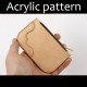 Laser cut Acrylic template, PMMA pattern, coin purse template, A-64