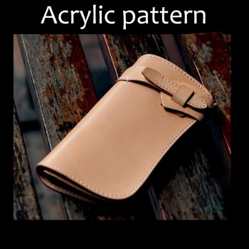 Laser cut Acrylic template, PMMA pattern, long wallet template, A-65