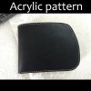 Laser cut Acrylic template, PMMA pattern,short wallet template, A-66