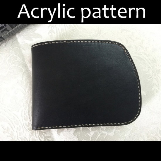 Laser cut Acrylic template, PMMA pattern,short wallet template, A-66
