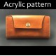 Laser cut Acrylic template, PMMA pattern, long wallet template, A-67