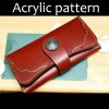Laser cut Acrylic template, PMMA pattern, long wallet template, A-7