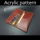 Laser cut Acrylic template, PMMA pattern, long wallet template, A-75 Laser cut Acrylic template, PMMA pattern, long wallet template, A-75