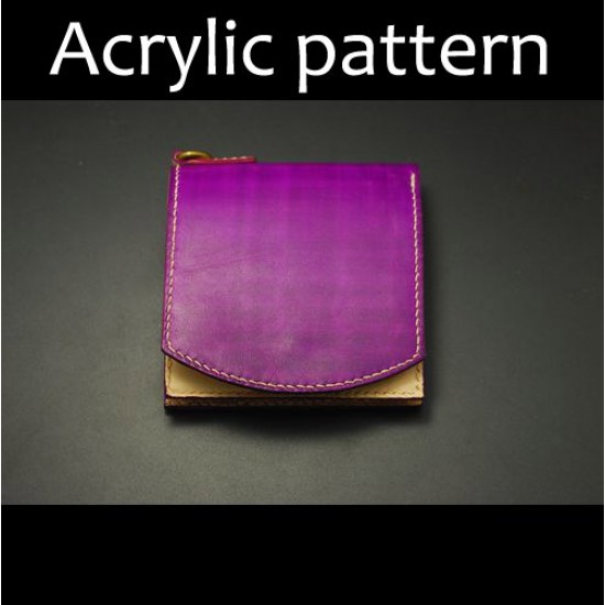 Laser cut Acrylic template, PMMA pattern, short wallet template, A-78