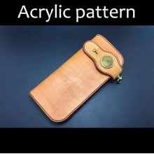 Laser cut Acrylic template, PMMA pattern, long wallet template, A-80
