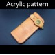 Laser cut Acrylic template, PMMA pattern, long wallet template, A-80