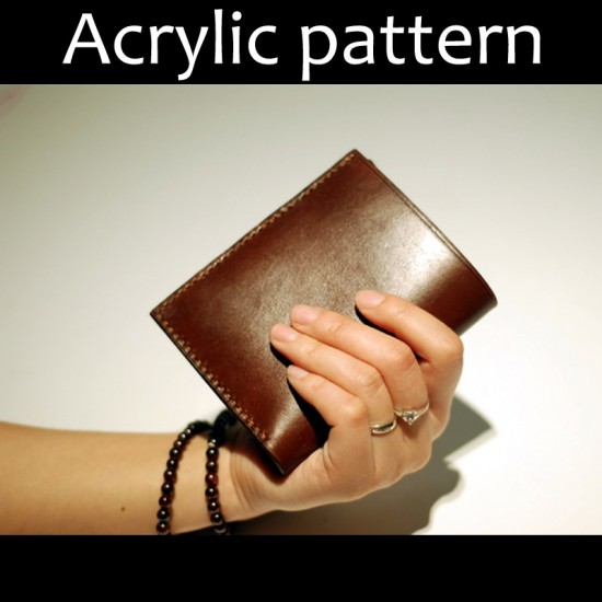 Laser cut Acrylic template, PMMA pattern, short wallet template, A-81