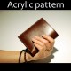 Laser cut Acrylic template, PMMA pattern, short wallet template, A-81