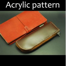 With instruction - Laser cut Acrylic template, pencil case pattern, A-82