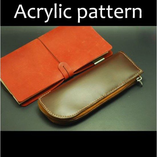 With instruction - Laser cut Acrylic template, pencil case pattern, A-82