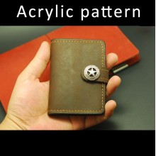 Laser cut leather Acrylic template, PMMA pattern, name card case template, A-86