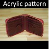 Laser cut Acrylic template, PMMA pattern, short wallet template, A-87