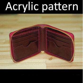 Laser cut Acrylic template, PMMA pattern, short wallet template, A-87