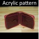 Laser cut Acrylic template, PMMA pattern, short wallet template, A-87