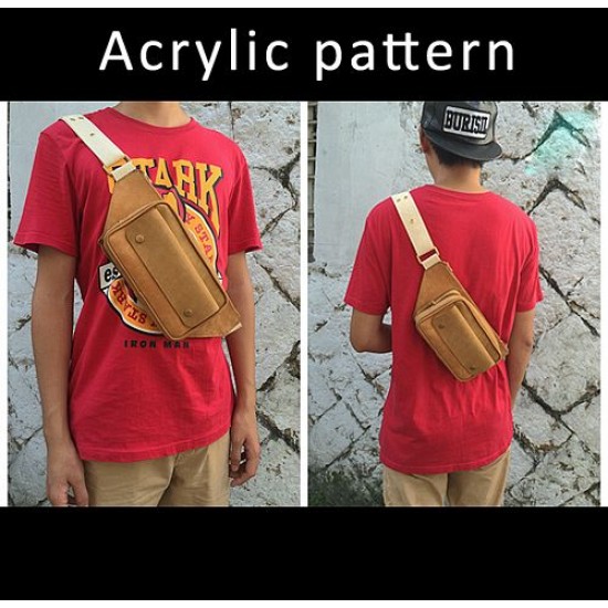 With instruction - Laser cut Acrylic template, chest bag template, A-90