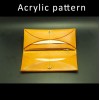 With instruction - Laser cut Acrylic template, PMMA pattern, long wallet template, A-91