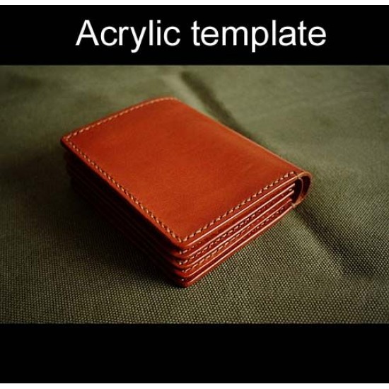 Laser cut Acrylic template, PMMA pattern, short wallet template, A-94