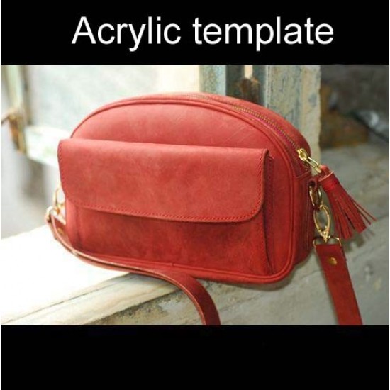 With instruction - Laser cut Acrylic template, women cross body bag template, A-96 With instruction - Laser cut Acrylic template, women cross body bag template, A-96