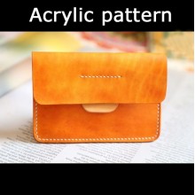 With instruction - Laser cut Acrylic template, card case passport sleeve pattern, A-98 With instruction - Laser cut Acrylic template, card case passport sleeve pattern, A-98