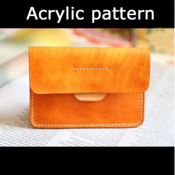 With instruction - Laser cut Acrylic template, card case passport sleeve pattern, A-98
