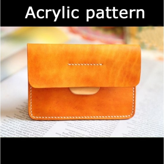 With instruction - Laser cut Acrylic template, card case passport sleeve pattern, A-98