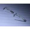 25 PCS Silver Tone Brooch Pin Backs Bar Pin Backs, leather craft supplies