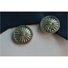 leather ornament Concho button - Copper Chrysanthemum button- wallet Accessory - Key Hook- Leathercraft Supplies- Leather craft Ornament