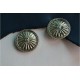 leather ornament Concho button - Copper Chrysanthemum button- wallet Accessory - Key Hook- Leathercraft Supplies- Leather craft Ornament