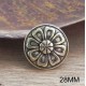 Concho button -copper flower button- wallet Accessory - Key Hook- Leathercraft Supplies- Leather craft Ornament