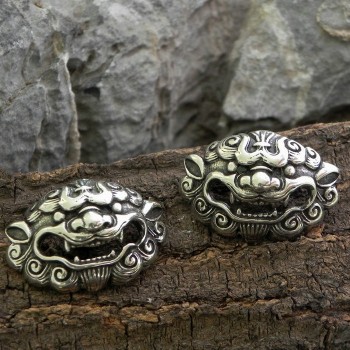 Concho button -Lion head button- wallet Accessory - Key Hook- Leathercraft Supplies- Leather craft Ornament