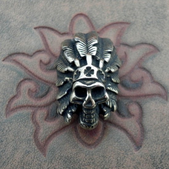 Leather wallet bag Concho buttons, Pure Brass Skeleton chiefs, screws on the back