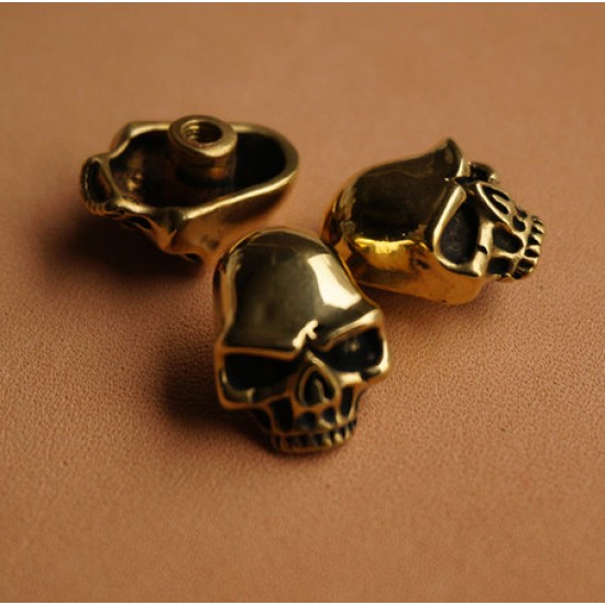 Copper Skull button- wallet Accessory - Key Hook- Leathercraft Supplies- Leather craft Ornament Copper Skull button- wallet Accessory - Key Hook- Leathercraft Supplies- Leather craft Ornament