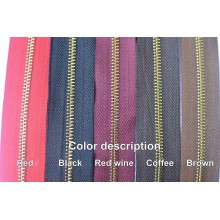 High quality gold and silver plated zipper, double way design