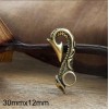 Concho button -Dragon hook- wallet Accessory - Key Hook- Leathercraft Supplies- Leather craft Ornament