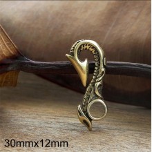Concho button -Dragon hook- wallet Accessory - Key Hook- Leathercraft Supplies- Leather craft Ornament