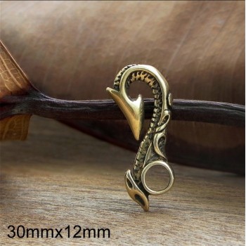 Concho button -Dragon hook- wallet Accessory - Key Hook- Leathercraft Supplies- Leather craft Ornament