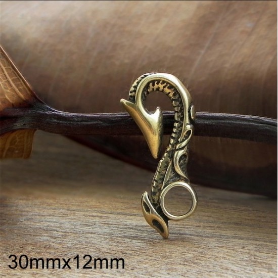 Concho button -Dragon hook- wallet Accessory - Key Hook- Leathercraft Supplies- Leather craft Ornament