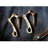 leather ornament hook, wallet key chain hook, Ghost claw style