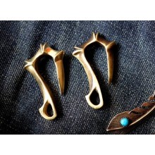 leather ornament hook, wallet key chain hook, Ghost claw style