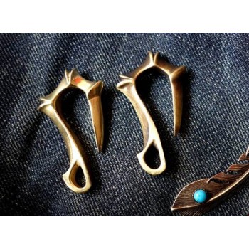 leather ornament hook, wallet key chain hook, Ghost claw style leather ornament hook, wallet key chain hook, Ghost claw style