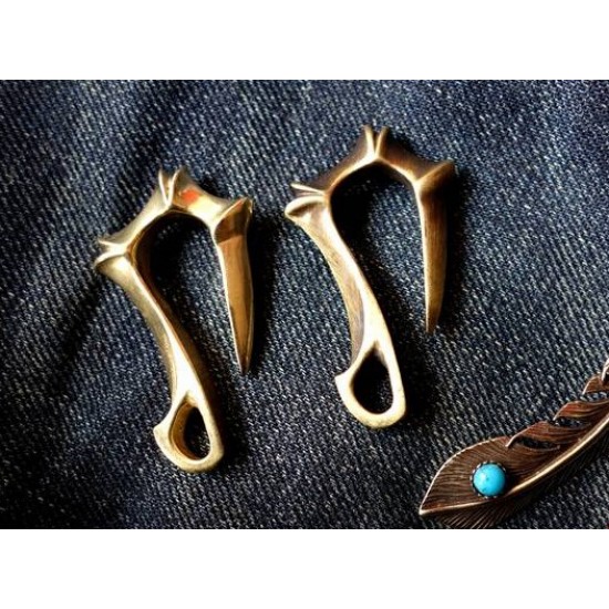 leather ornament hook, wallet key chain hook, Ghost claw style