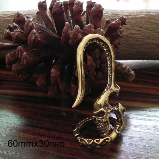Concho button -Skull hook with ring- wallet Accessory - Key Hook- Leathercraft Supplies- Leather craft Ornament Concho button -Skull hook with ring- wallet Accessory - Key Hook- Leathercraft Supplies- Leather craft Ornament