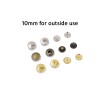 THK brass spring snaps, 10mm for outside and inside use, 50pc/lot