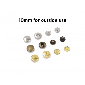 THK brass spring snaps, 10mm for outside and inside use, 50pc/lot