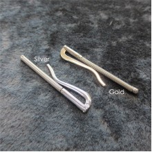 Spring money clip, 8.5cm, gold and silver