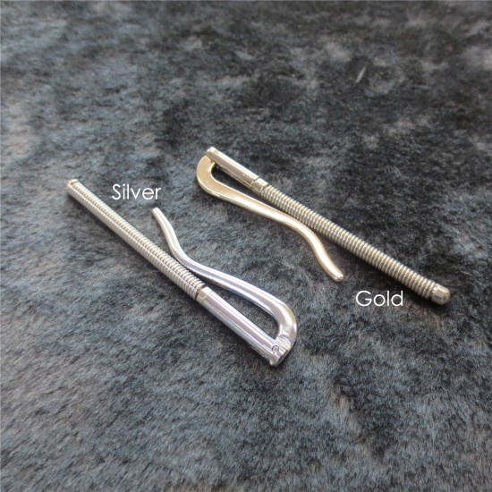 Spring money clip, 8.5cm, gold and silver Spring money clip, 8.5cm, gold and silver
