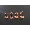 Red copper solid brass permanence Rivets & Burrs 50 per pk.