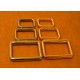 8pc/lot, Gold and silver kirsite Square ring, inner diameter 20mm, 26mm, 35mm