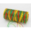 Hand stitching waxed colorful thread