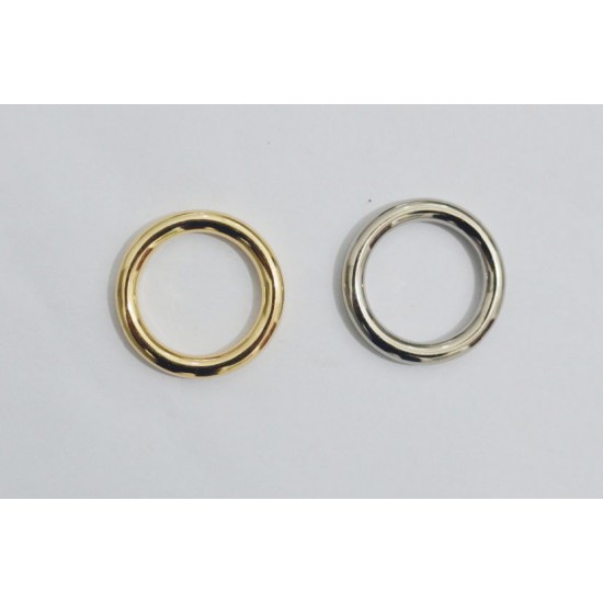 8pc/lot, Gold and silver kirsite O-ring, inner diameter 2cm, Y2576-20mm